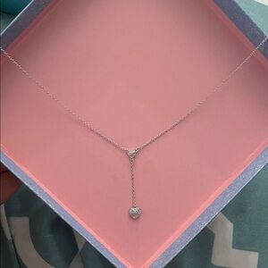 Sterling silver diamond necklace